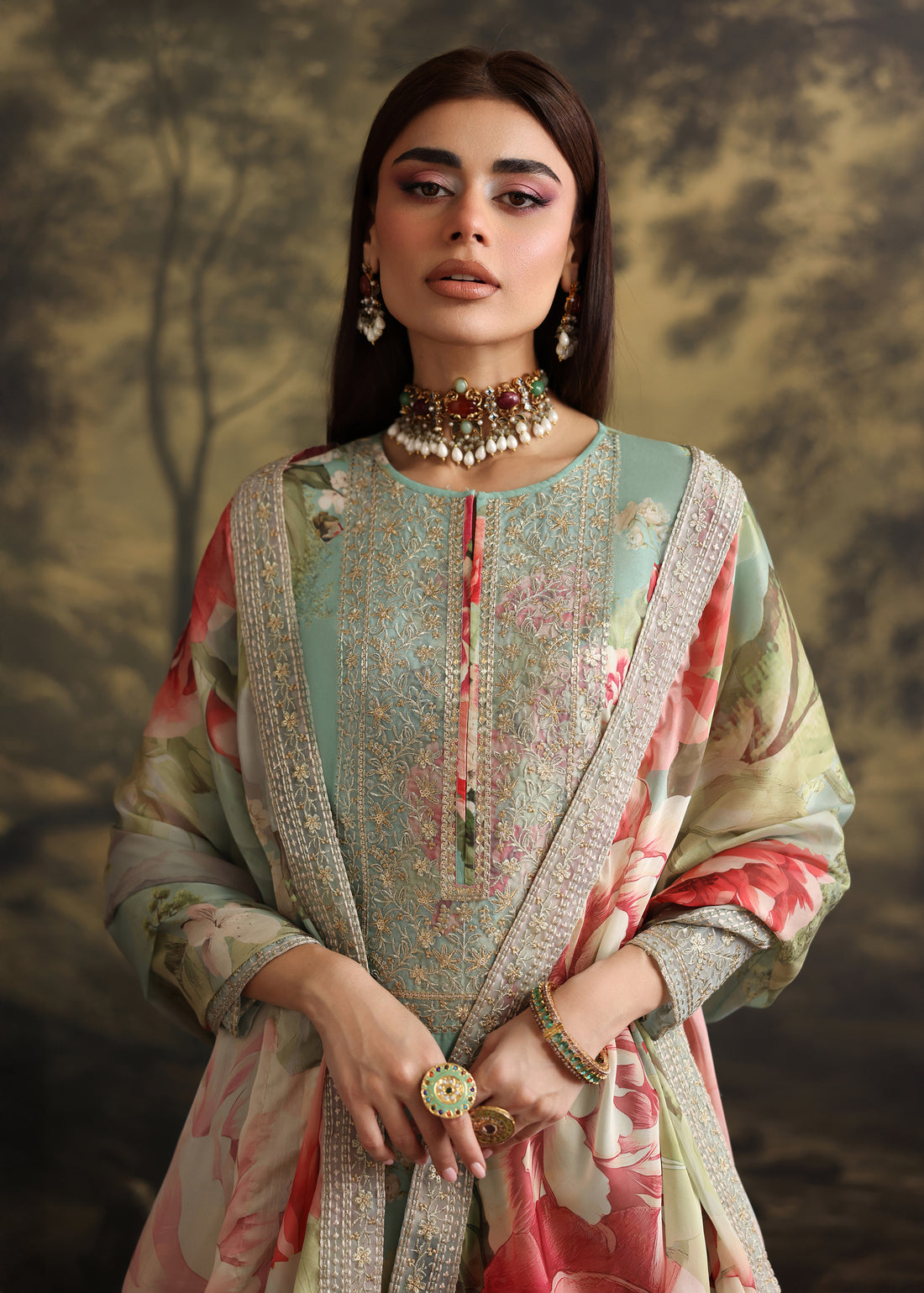 Humjoli | Rehana Luxury Collection | AQUA PINK by Humjoli - Designer Dress  - Type : Ladies Clothes - Available at Libayah - 100% Original 