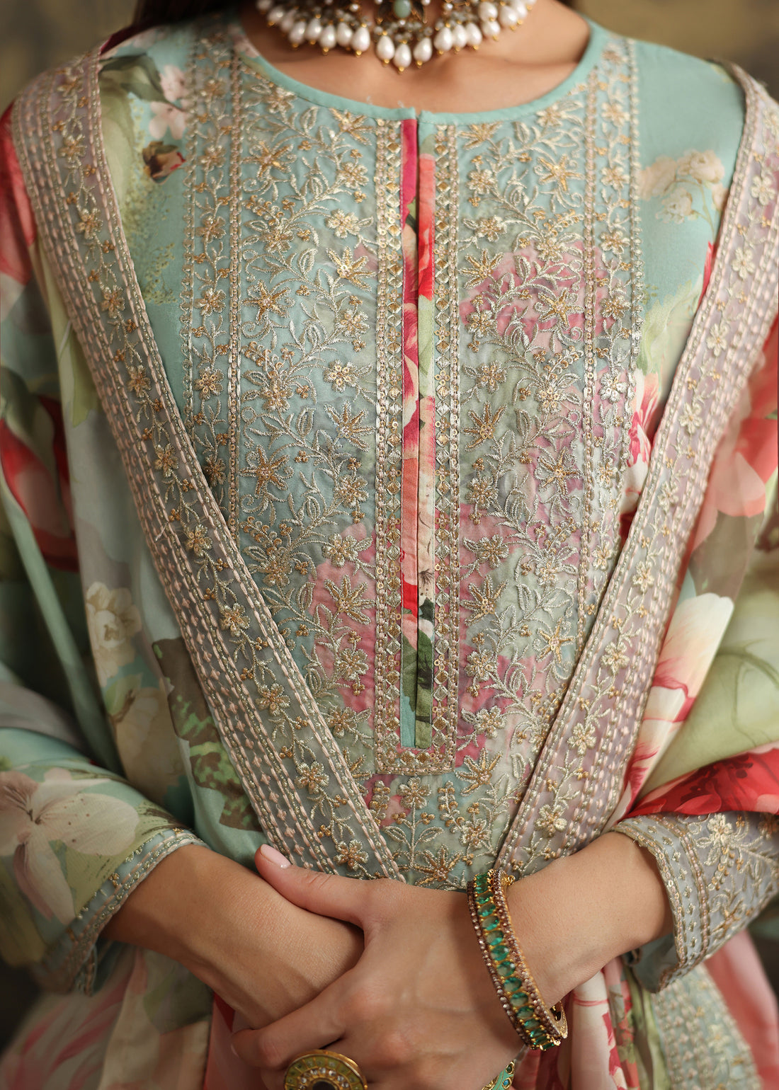 Humjoli | Rehana Luxury Collection | AQUA PINK by Humjoli - Designer Dress  - Type : Ladies Clothes - Available at Libayah - 100% Original 