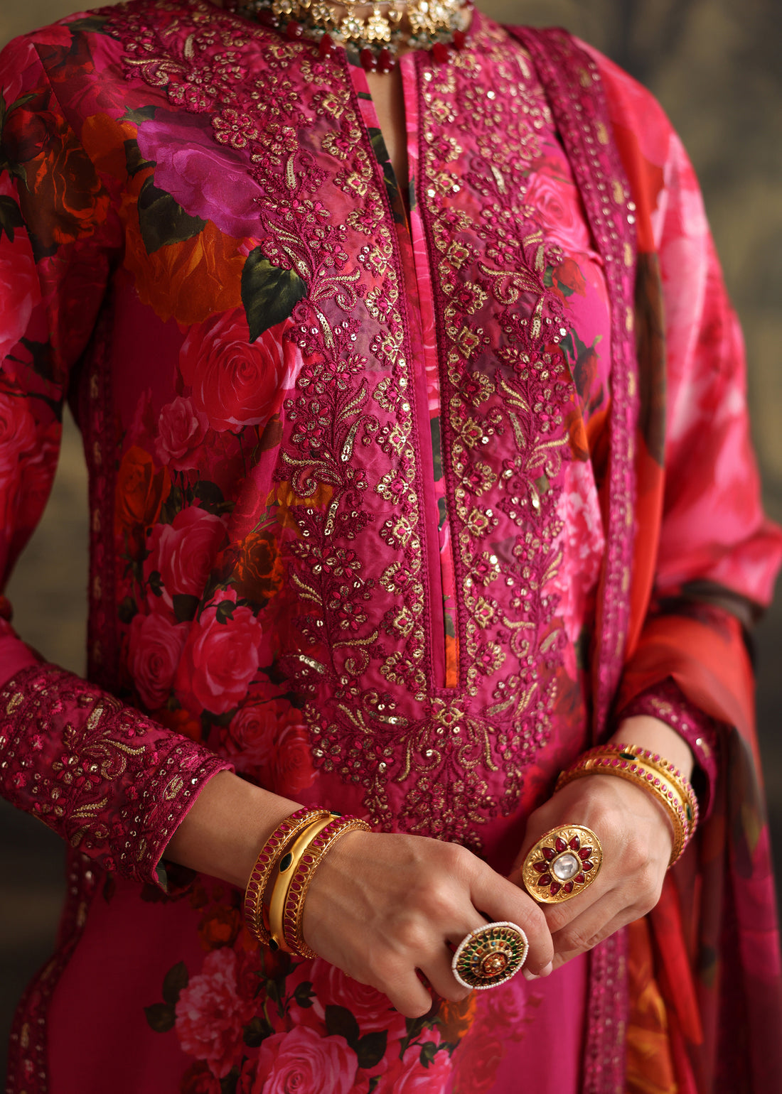 Humjoli | Rehana Luxury Collection | PINK ROSE by Humjoli - Designer Dress  - Type : Ladies Clothes - Available at Libayah - 100% Original 