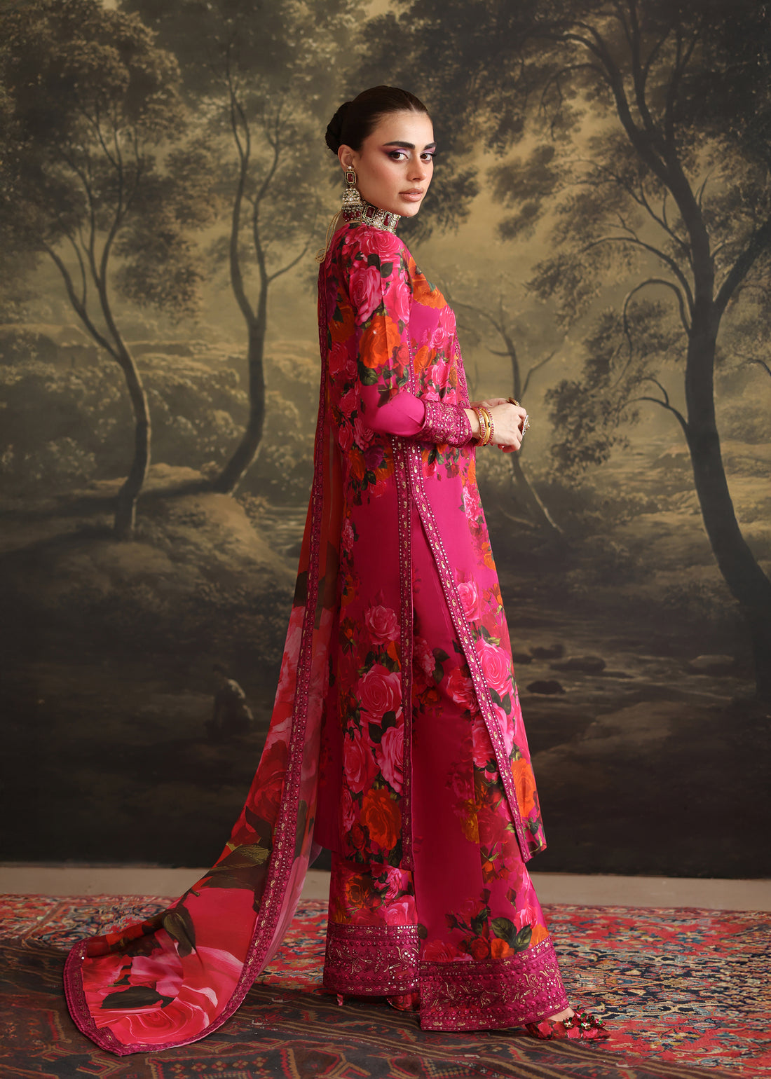Humjoli | Rehana Luxury Collection | PINK ROSE by Humjoli - Designer Dress  - Type : Ladies Clothes - Available at Libayah - 100% Original 