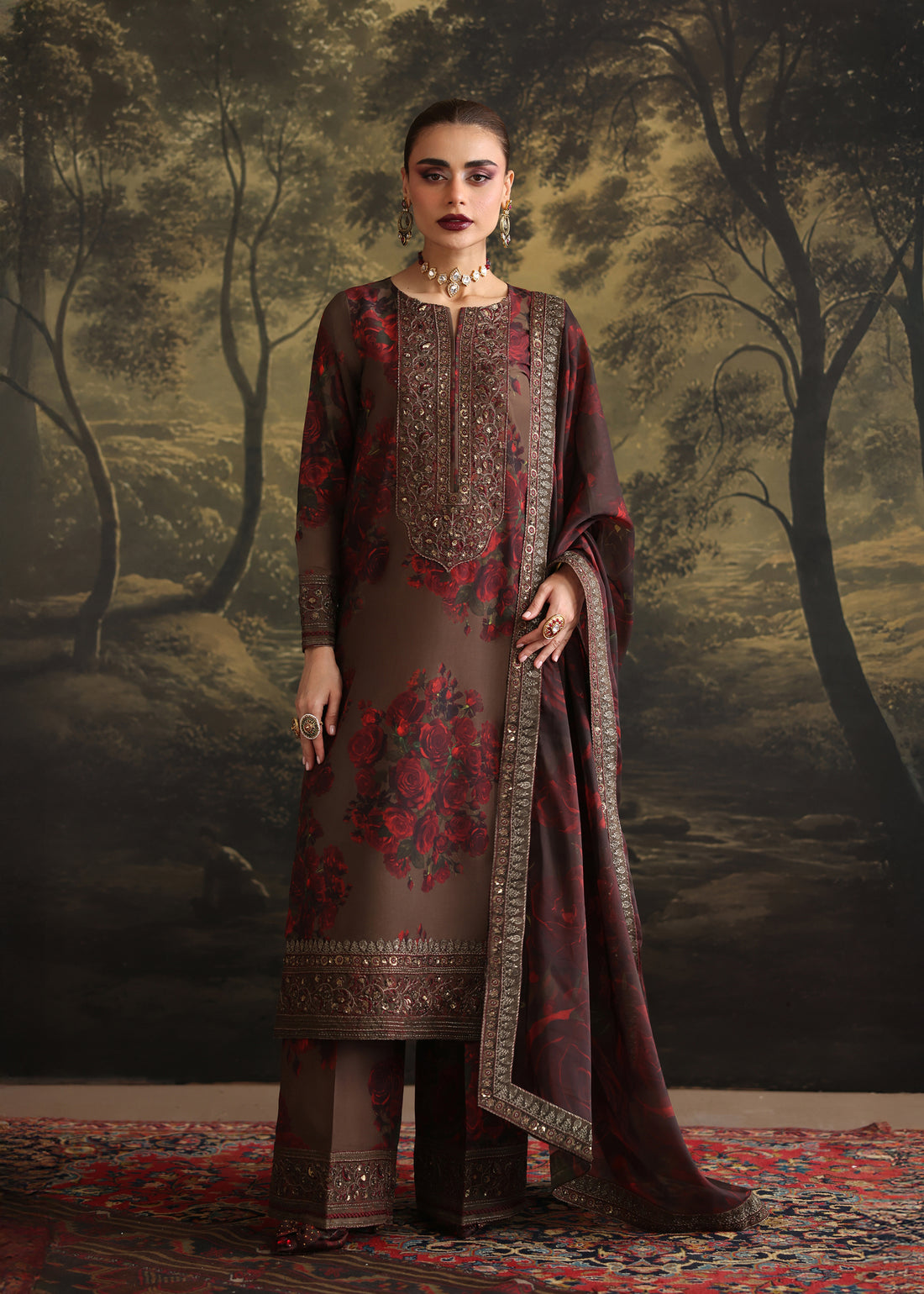 Humjoli | Rehana Luxury Collection | BROWN ROME by Humjoli - Designer Dress  - Type : Ladies Clothes - Available at Libayah - 100% Original 