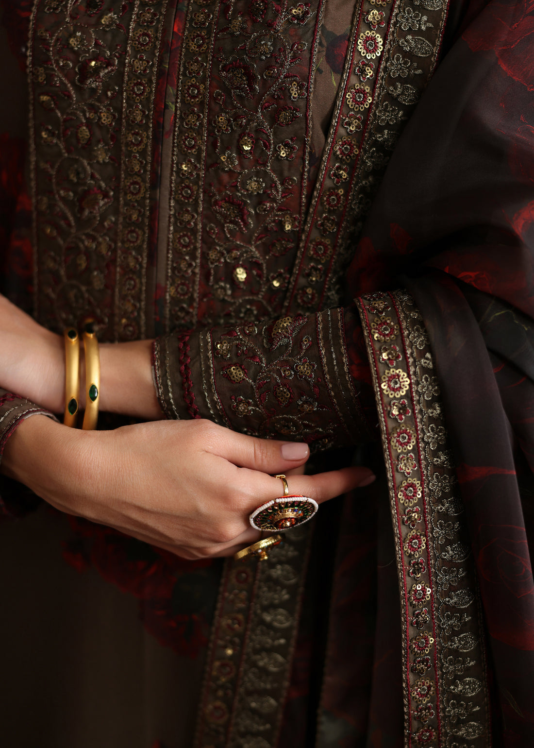 Humjoli | Rehana Luxury Collection | BROWN ROME by Humjoli - Designer Dress  - Type : Ladies Clothes - Available at Libayah - 100% Original 