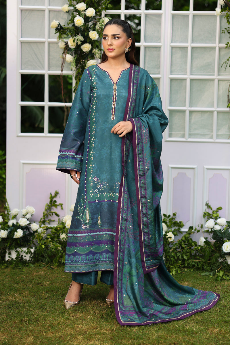 Behnaz – authentic Pakistani formal dress from the Rangrasiya Luxe Silk collection for women in the UK.
