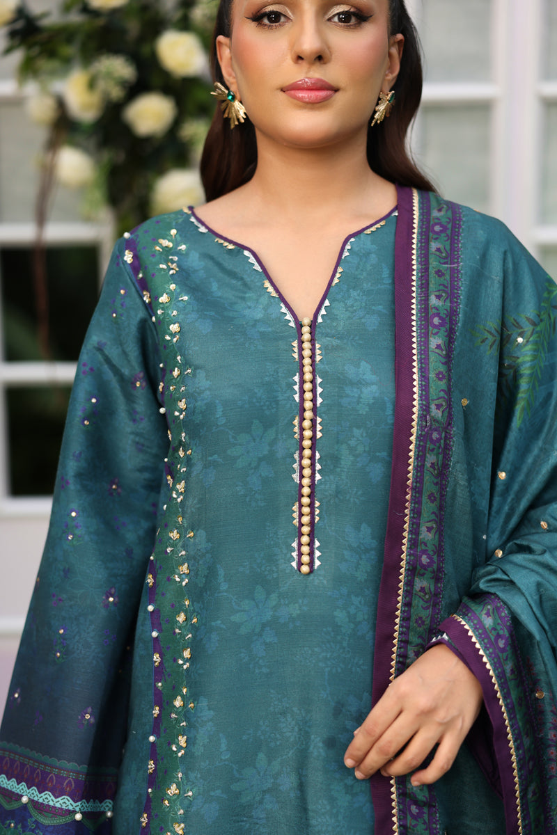 Behnaz – authentic Pakistani formal dress from the Rangrasiya Luxe Silk collection for women in the UK.