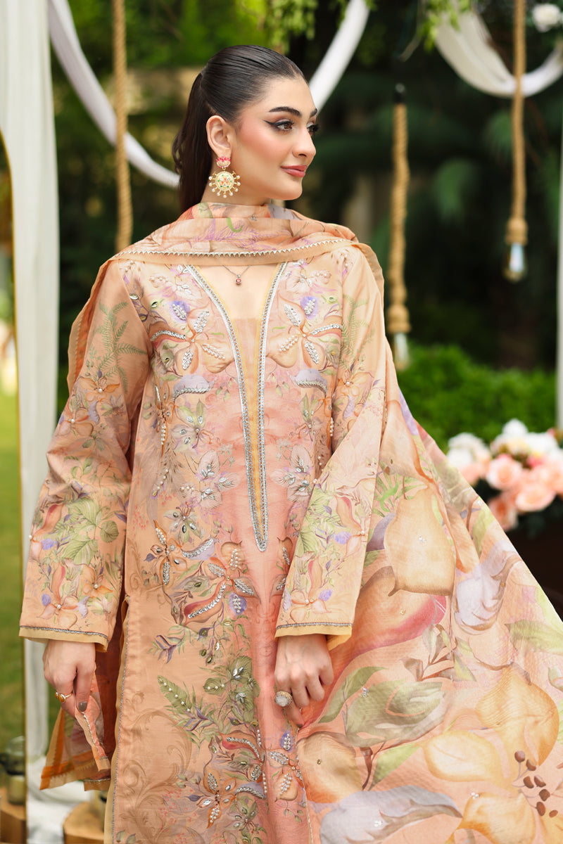 Soha – authentic Pakistani formal dress from the Rangrasiya Luxe Silk collection for women in the UK.