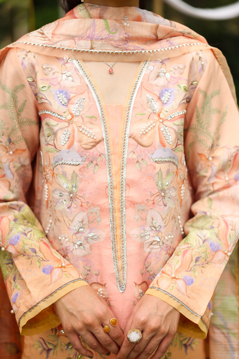 Soha – authentic Pakistani formal dress from the Rangrasiya Luxe Silk collection for women in the UK.