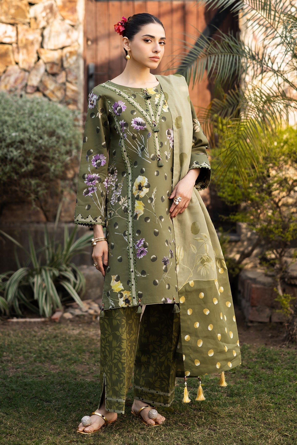 Alizeh | Sheen Lawn Prints 25 | AF-PL-6038-Willow by Alizeh - Designer Dress - Type: Ladies Clothes - Available at Libayah - 100% Original