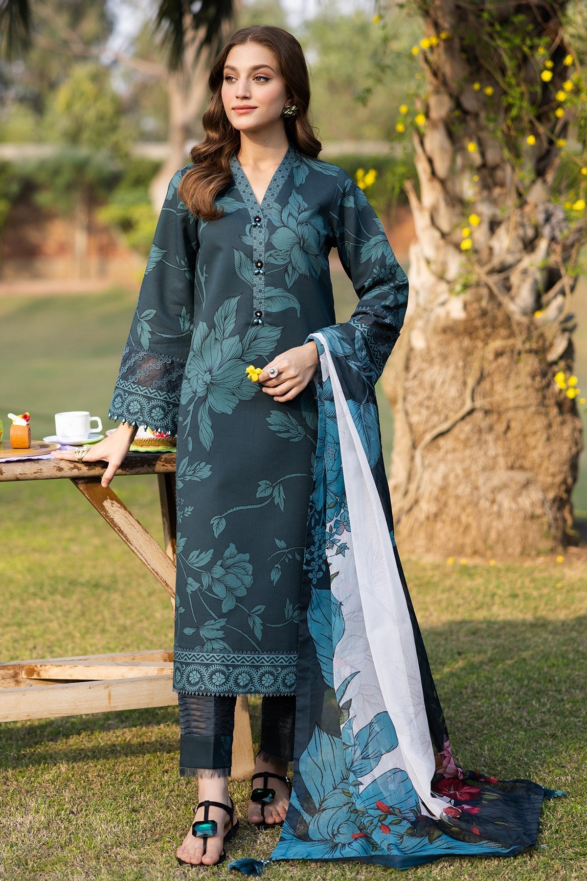 Alizeh | Sheen Lawn Prints 25 | AF-PL-6035-Nigella by Alizeh - Designer Dress - Type: Ladies Clothes - Available at Libayah - 100% Original