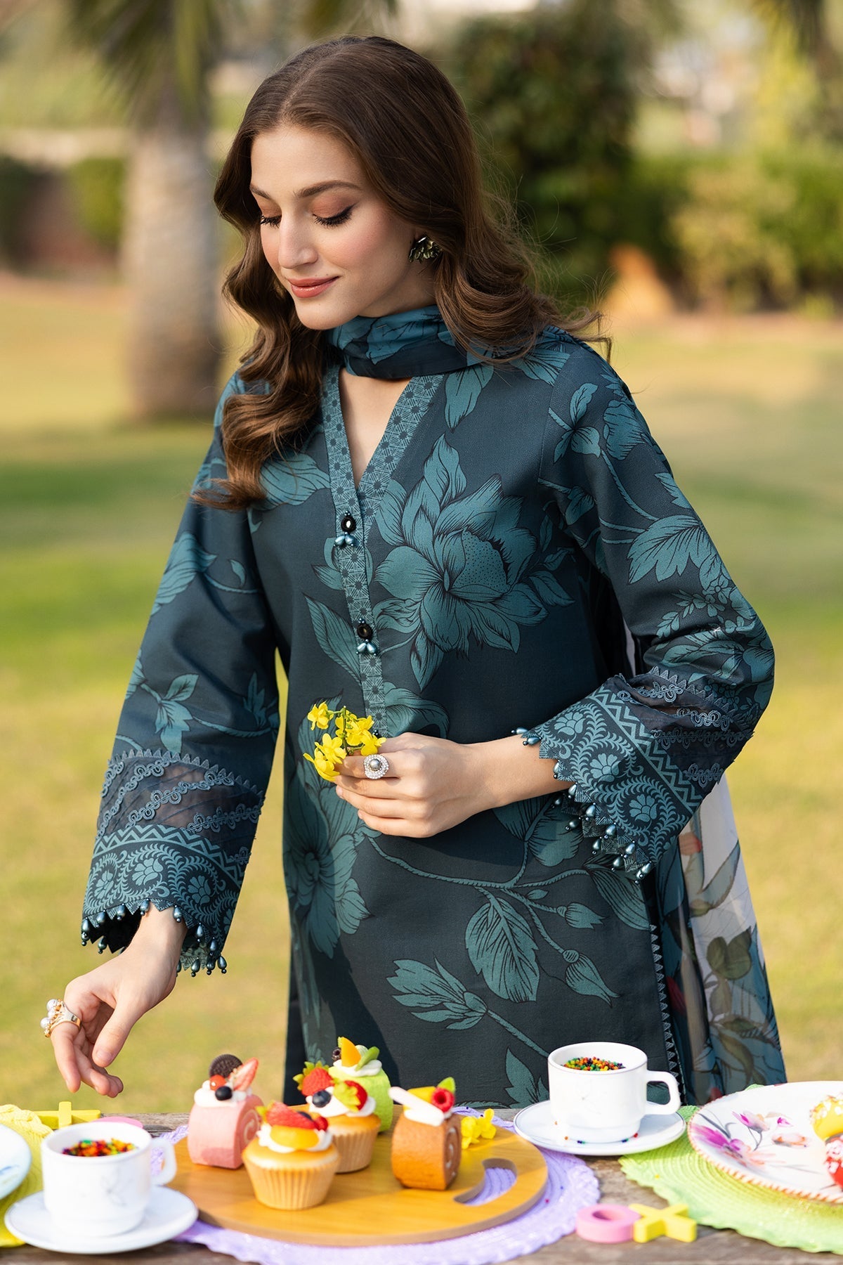 Alizeh | Sheen Lawn Prints 25 | AF-PL-6035-Nigella by Alizeh - Designer Dress - Type: Ladies Clothes - Available at Libayah - 100% Original