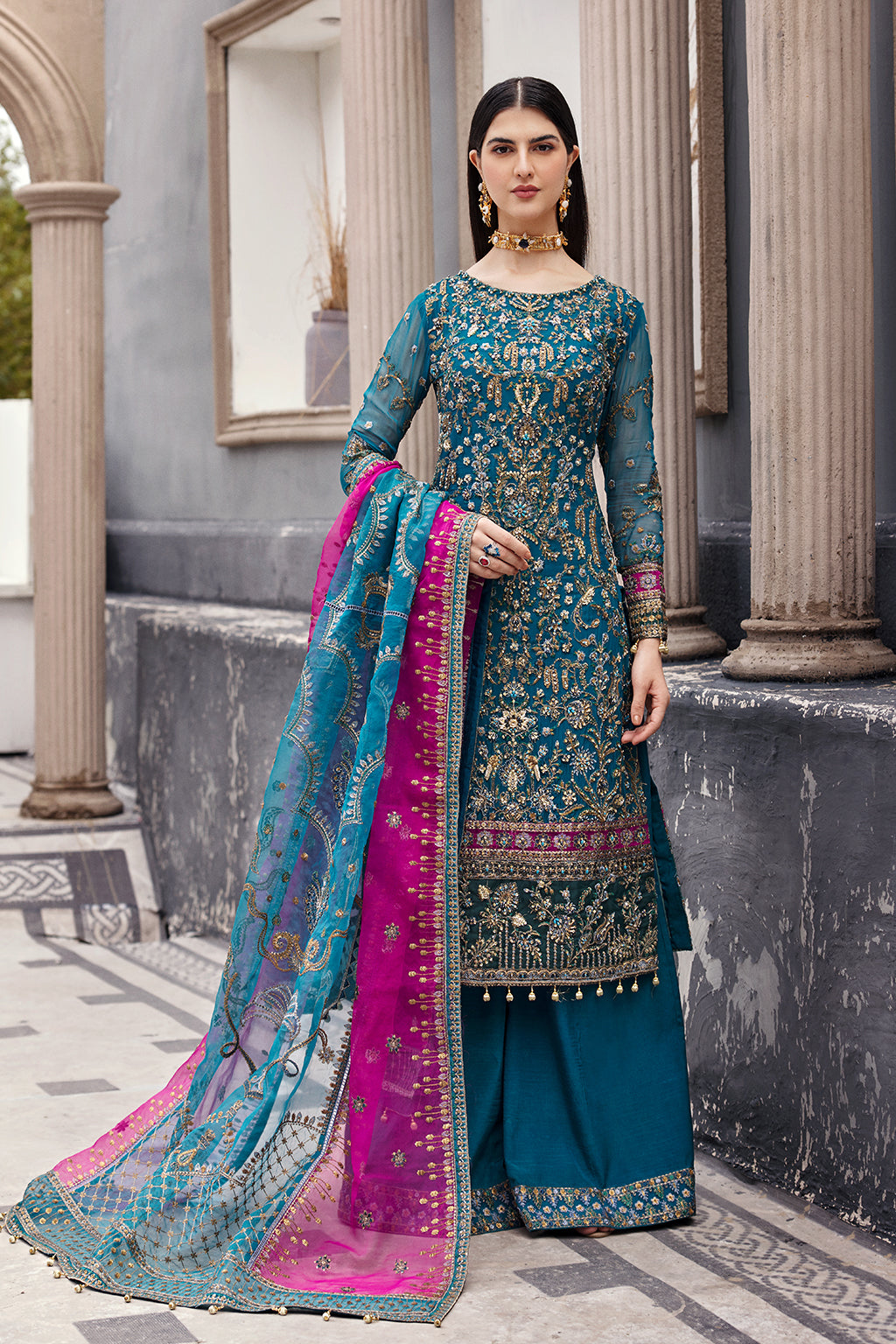 Emaan Adeel | Nawabzadi Wedding Dresses | NW-05 by Emaan Adeel - Designer Dress - Type: Ladies Clothes - Available at Libayah - 100% Original