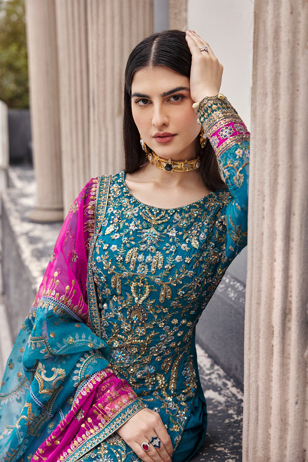 Emaan Adeel | Nawabzadi Wedding Dresses | NW-05 by Emaan Adeel - Designer Dress - Type: Ladies Clothes - Available at Libayah - 100% Original