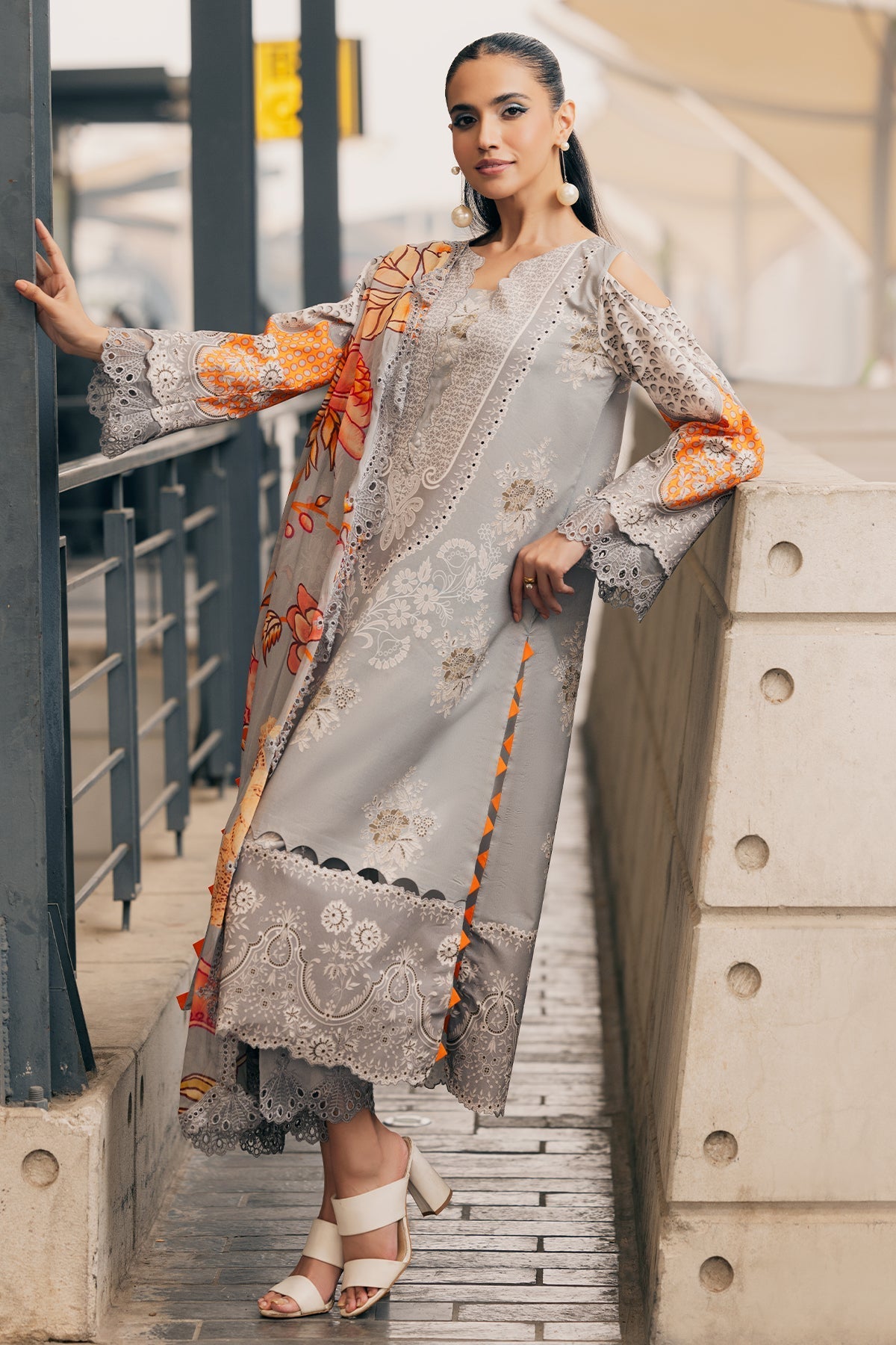 Charizma | Infinity Lawn | 3-PC Unstitched Embroidered Lawn Collection IN6-05 by Charizma - Designer Dress  - Type : Ladies Clothes - Available at Libayah - 100% Original 