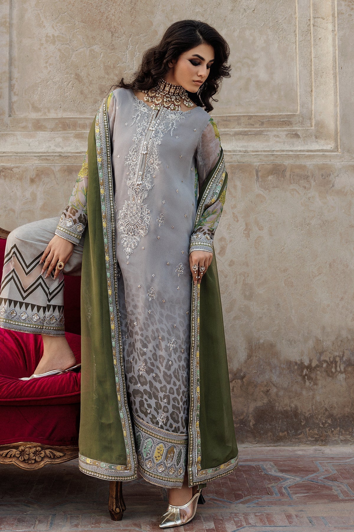 Charizma | Vasal Chiffon | VSL6-12 by Charizma - Designer Dress  - Type : Ladies Clothes - Available at Libayah - 100% Original 