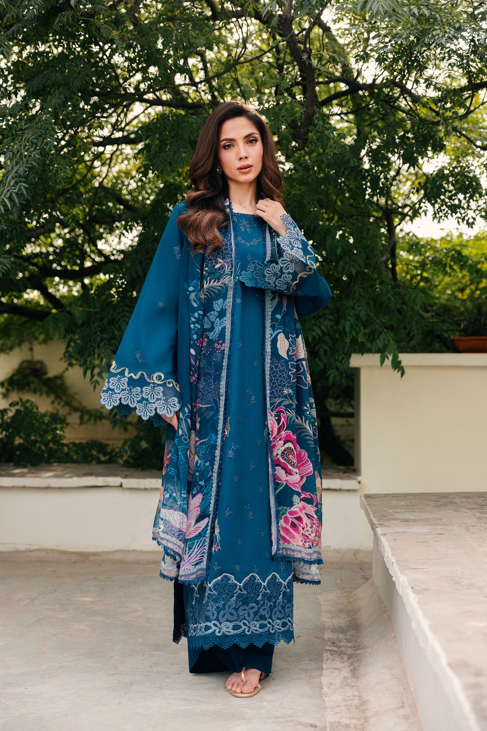 Florent | Festive Luxury Lawn 26 | FZF - 7B by Florent - Designer Dress  - Type : Ladies Clothes - Available at Libayah - 100% Original 