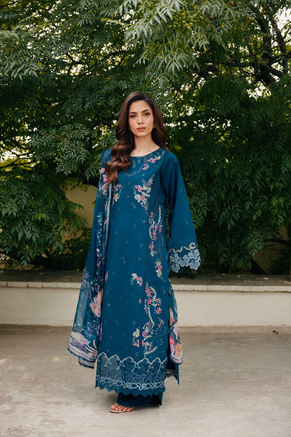 Florent | Festive Luxury Lawn 26 | FZF - 7B by Florent - Designer Dress  - Type : Ladies Clothes - Available at Libayah - 100% Original 