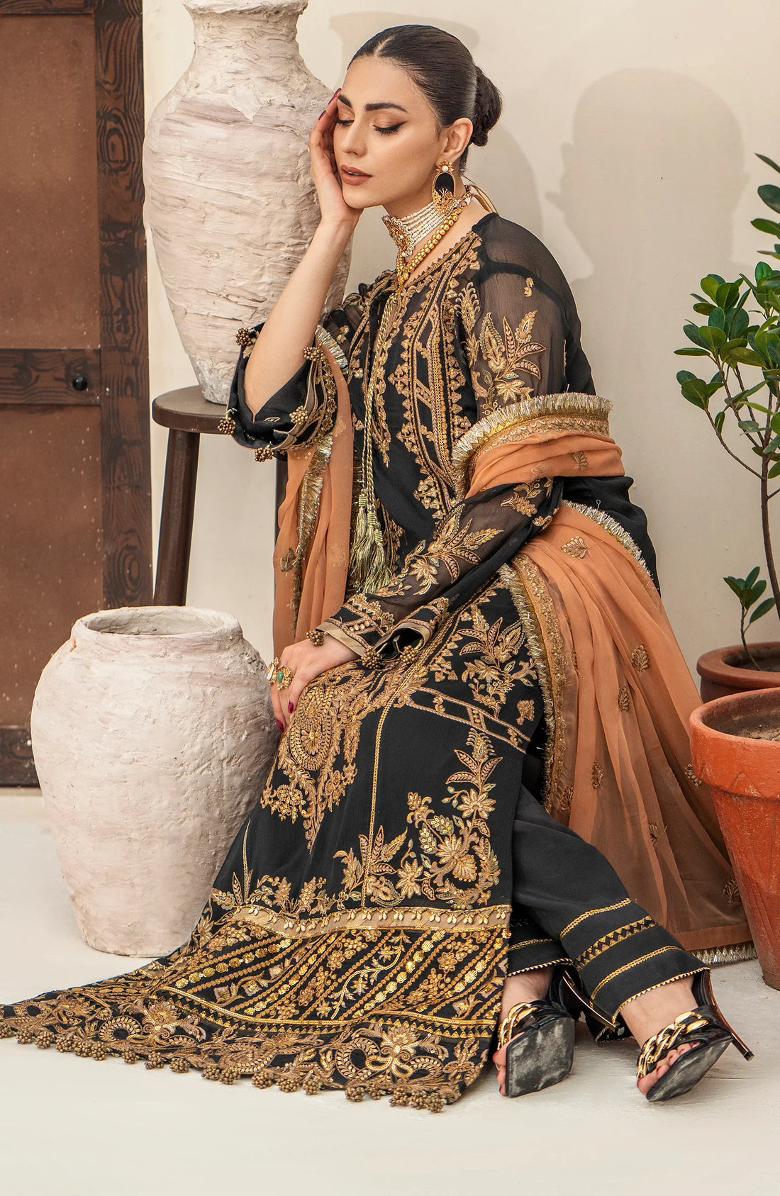 Maryum N Maria | Luxury Chiffon Collection | Evening Aura by Maryum N Maria - Designer Dress - Type: Ladies Clothes - Available at Libayah - 100% Original