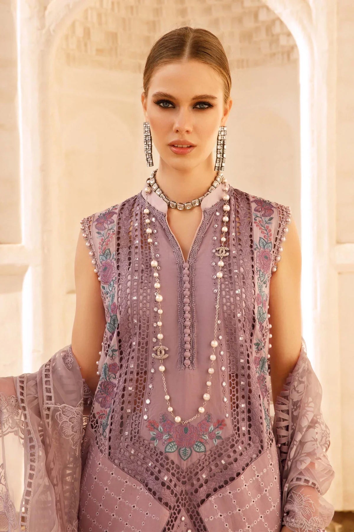 Maria B | Luxury Lawn | D-2301-A by Maria B - Designer Dress - Type: Ladies Clothes - Available at Libayah - 100% Original