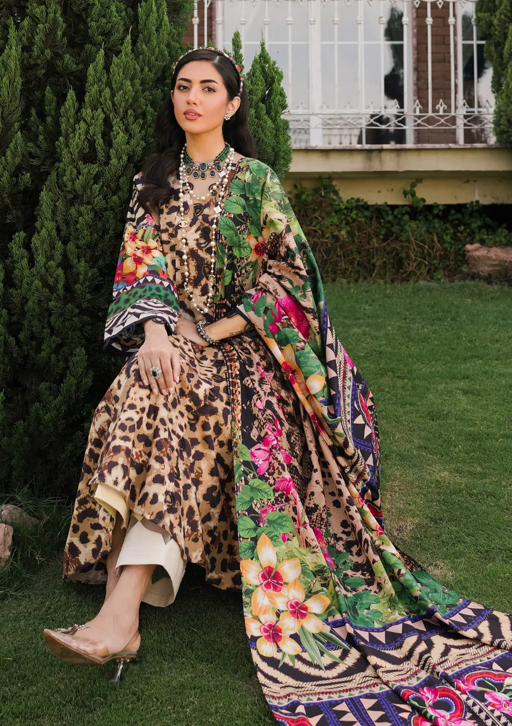 Elaf Premium | Printed Collection 24 | EEP-06A - Menagerie by Elaf Premium - Designer Dress - Type: Ladies Clothes - Available at Libayah - 100% Original