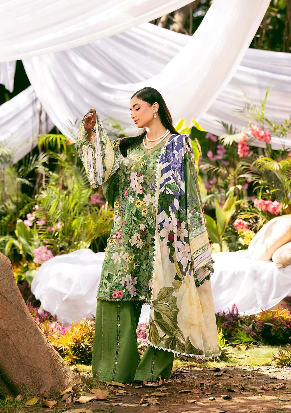 Elaf Premium | Prints 25 | EPS-1B GREEN EDEN by Elaf Premium - Designer Dress - Type: Ladies Clothes - Available at Libayah - 100% Original