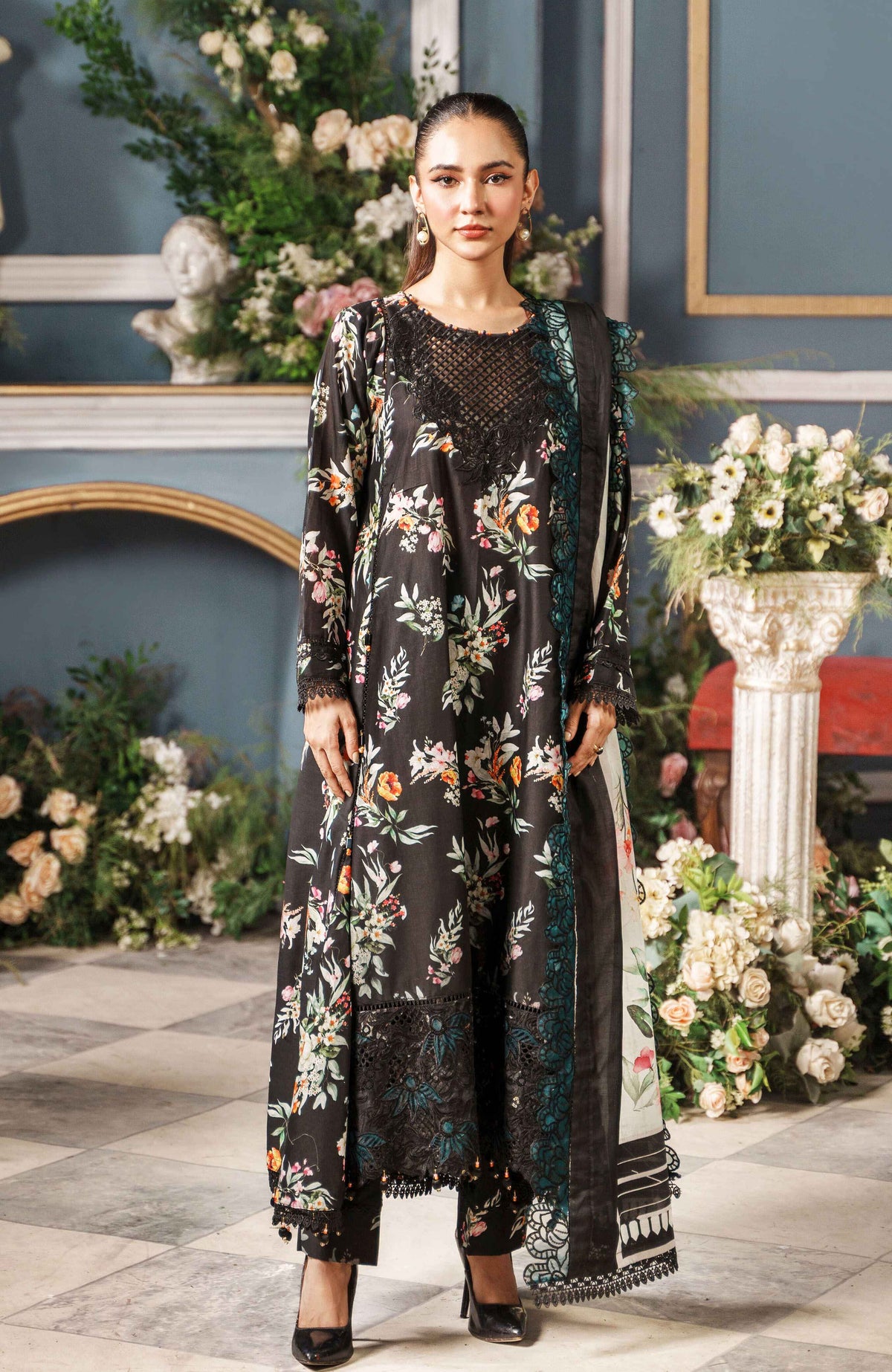 Al Zohaib | Printkari Cutwork Applique 24 | PCA-24-10 by Al Zohaib - Designer Dress - Type: Ladies Clothes - Available at Libayah - 100% Original