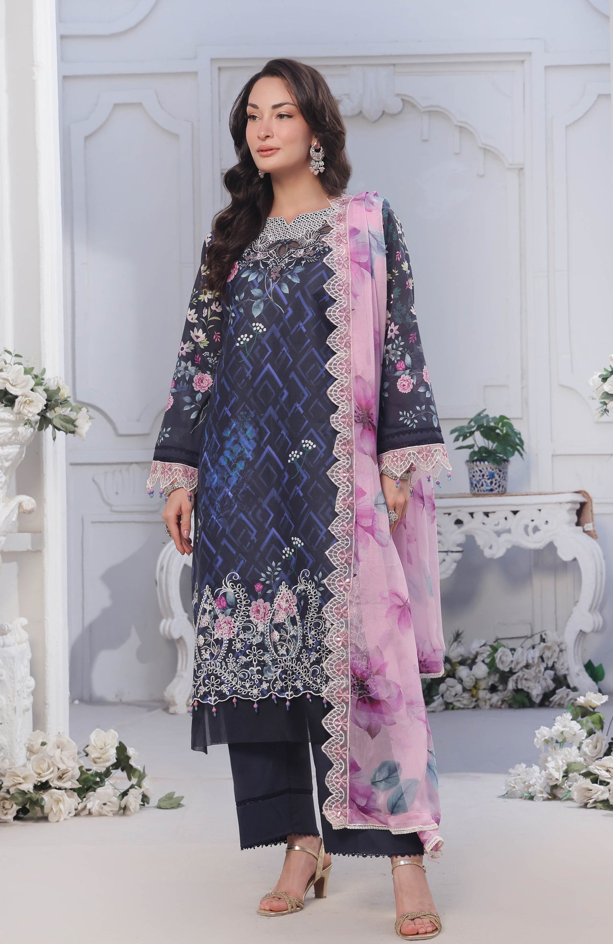 Al Zohaib | Applique Kari Cutwork Edit 25 | ACE-25-10 by Alzohaib - Designer Dress - Type: Ladies Clothes - Available at Libayah - 100% Original