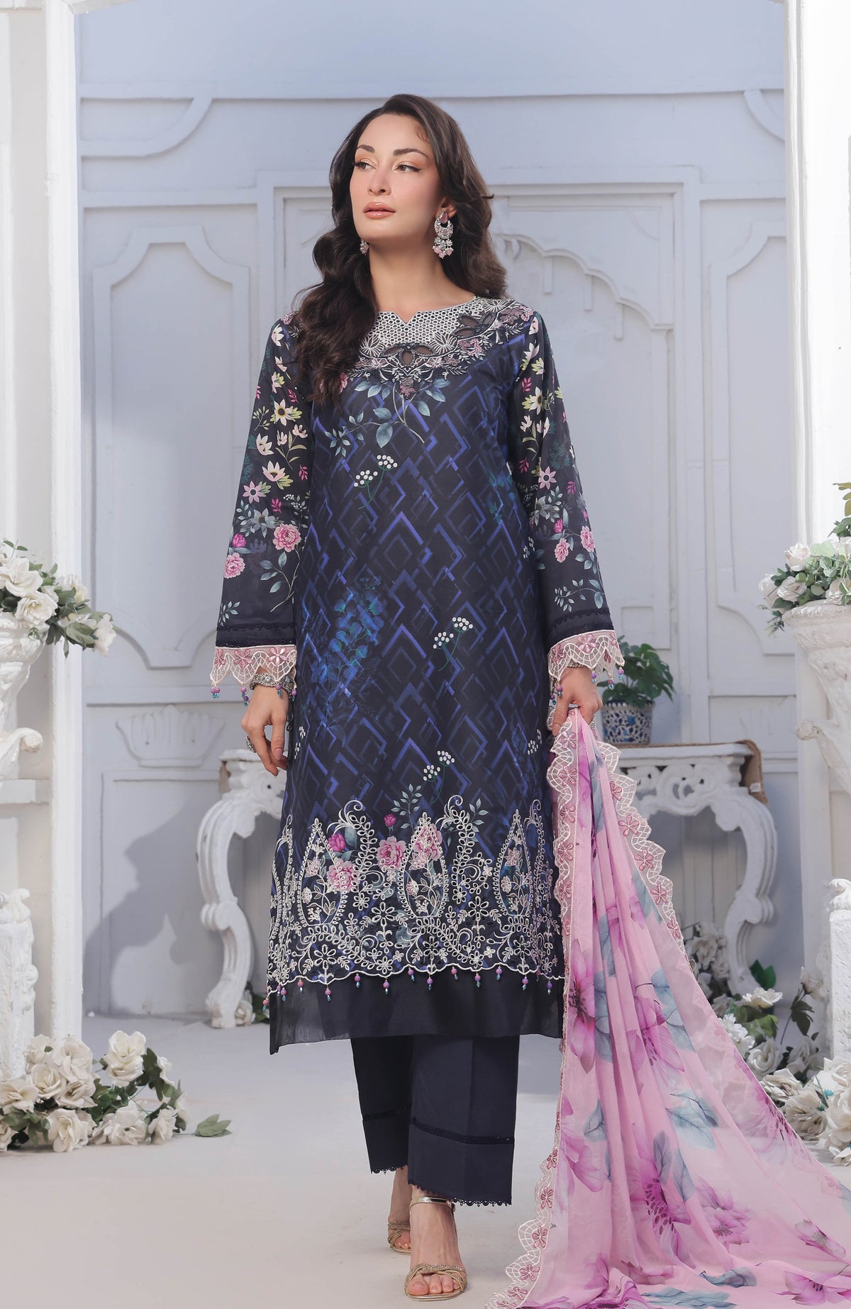 Al Zohaib | Applique Kari Cutwork Edit 25 | ACE-25-10 by Alzohaib - Designer Dress - Type: Ladies Clothes - Available at Libayah - 100% Original