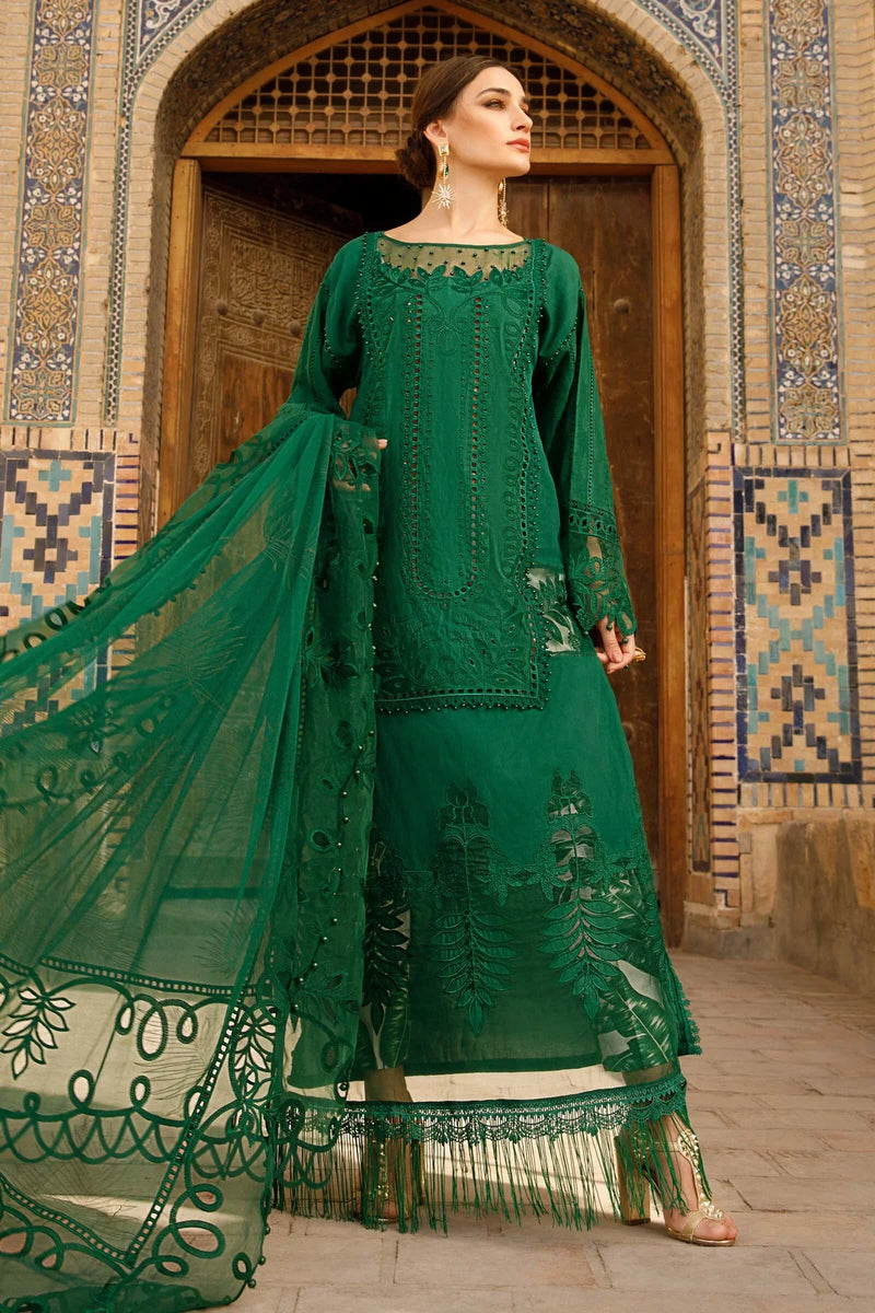Maria B | Luxury Lawn | D-2310-B by Maria B - Designer Dress - Type: Ladies Clothes - Available at Libayah - 100% Original