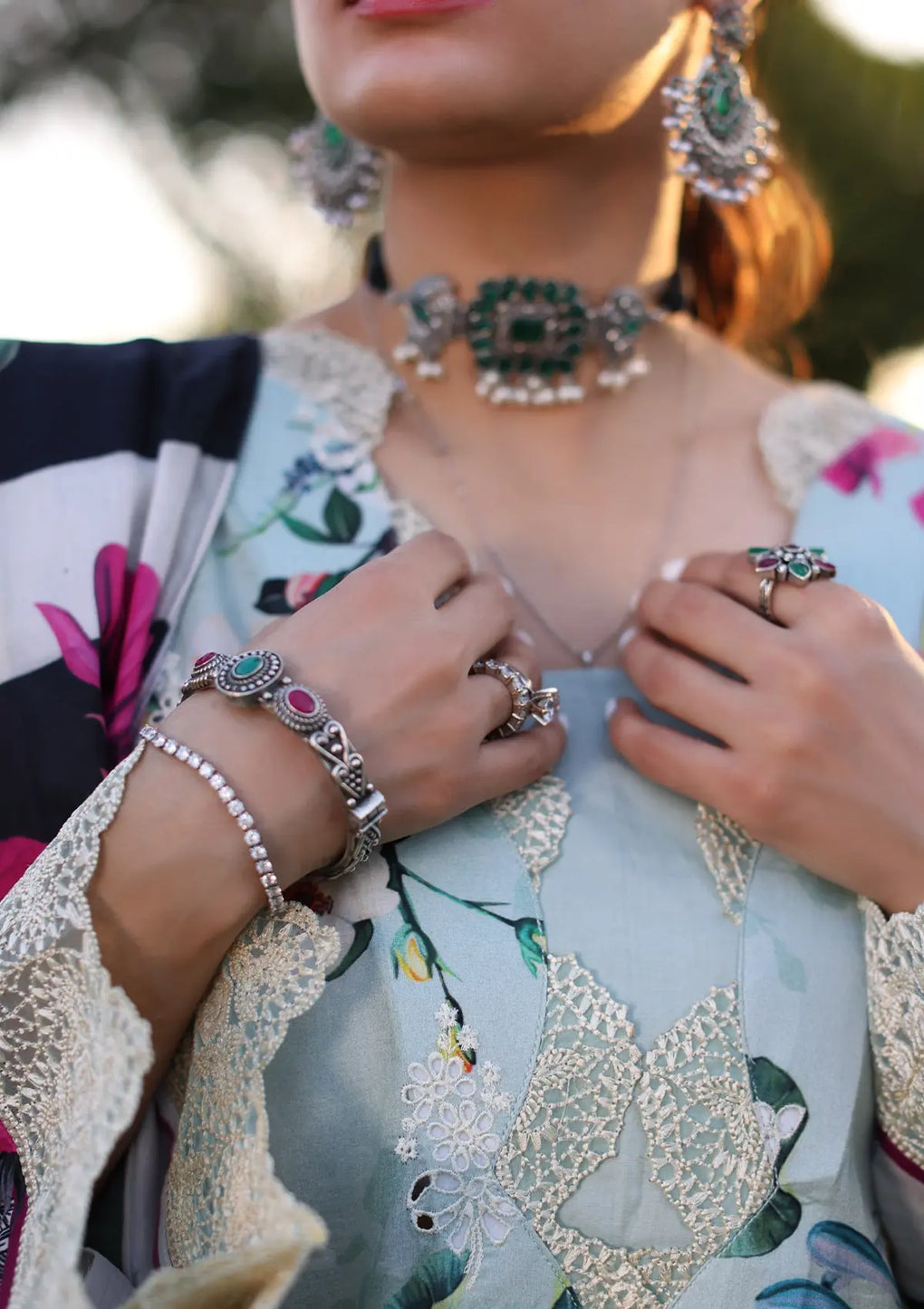 Elaf Premium | Prints Chikankari 24 | 01B AQUABELLA by Elaf Premium - Designer Dress - Type: Ladies Clothes - Available at Libayah - 100% Original