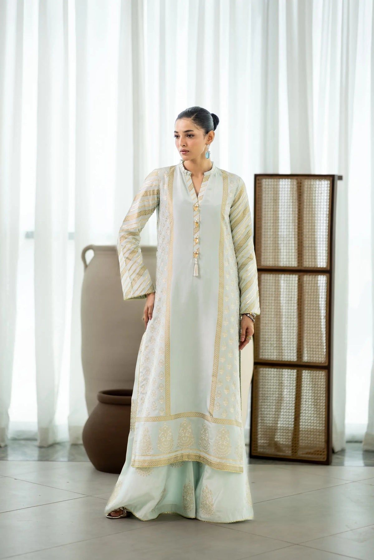 Afrozeh | Basic Pret 26 RTW | NACRE by Afrozeh - Designer Dress  - Type : Ladies Clothes - Available at Libayah - 100% Original 