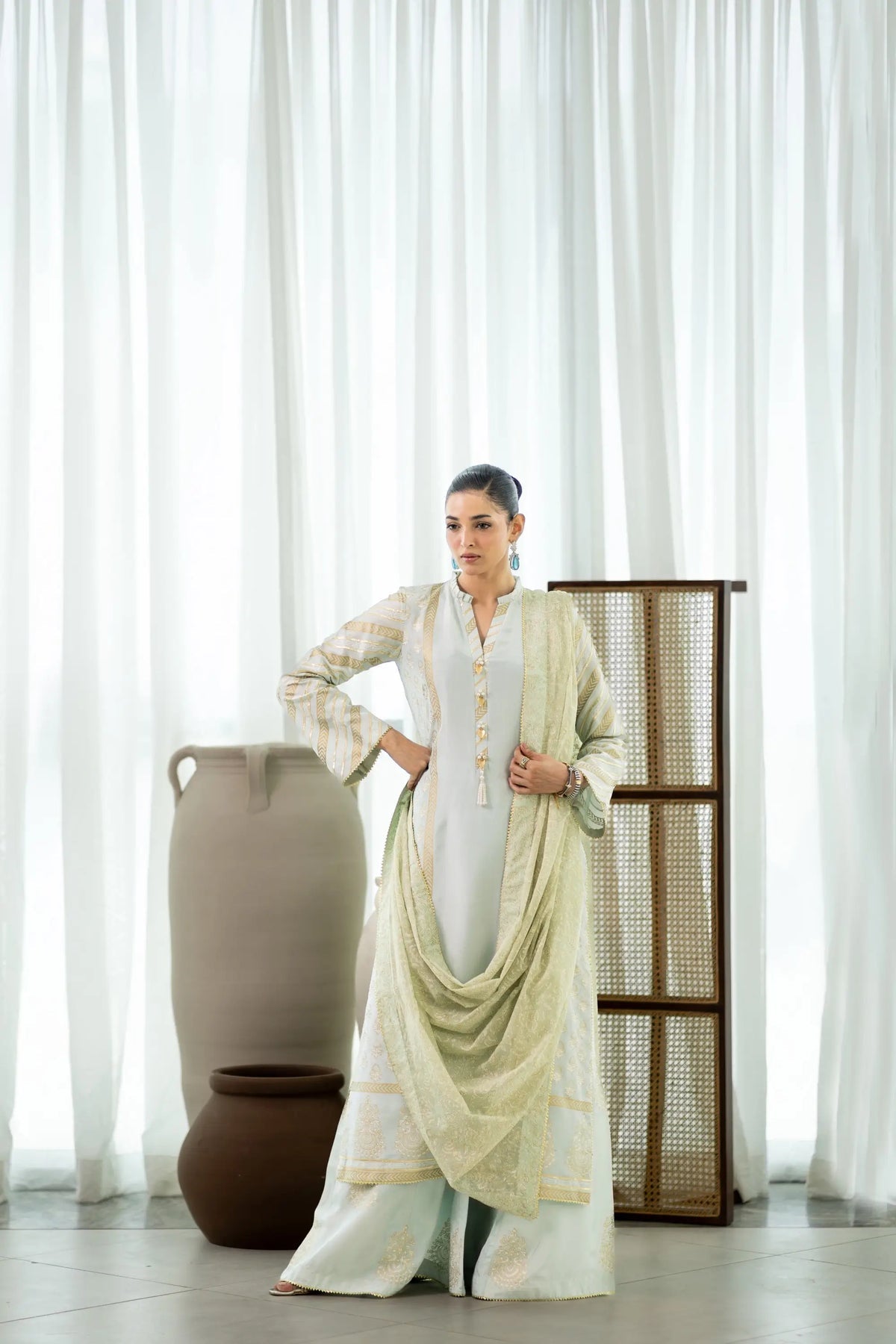 Afrozeh | Basic Pret 26 RTW | NACRE by Afrozeh - Designer Dress  - Type : Ladies Clothes - Available at Libayah - 100% Original 
