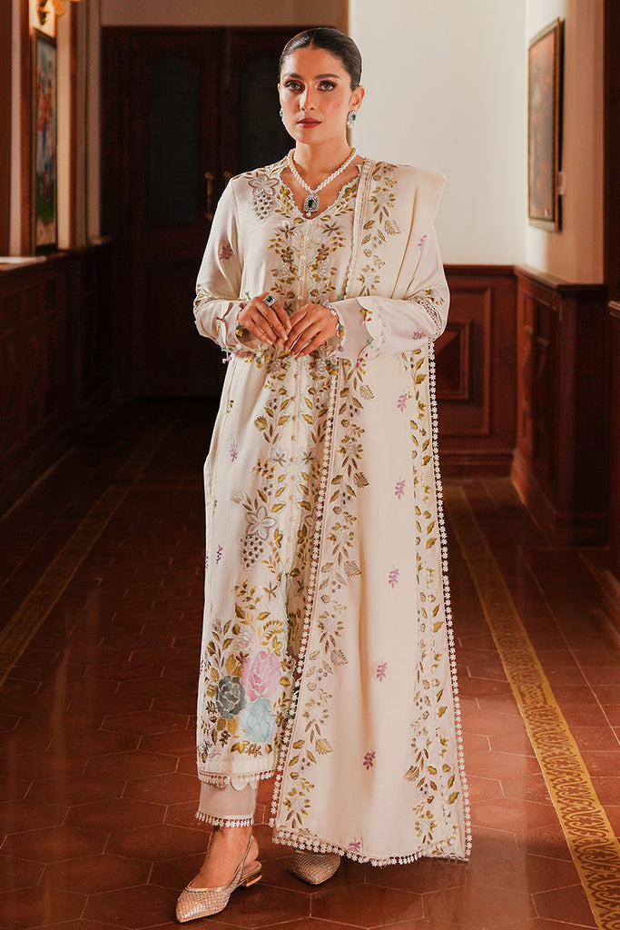 Cross Stitch | Satin De Luxe | IVORY GARDEN by Cross Stitch - Designer Dress - Type: Luxury - Available at Libayah - 100% Original