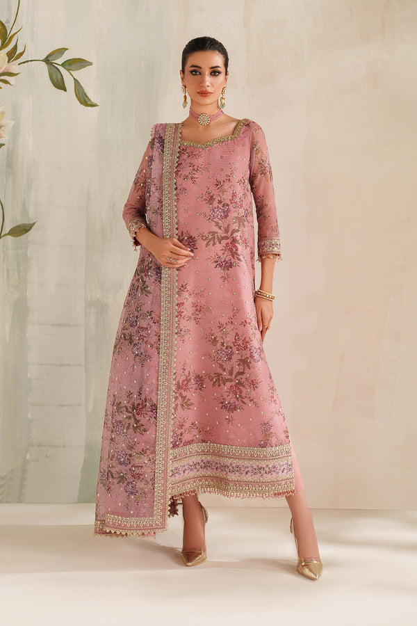 Baroque | Formals Collection | EMBROIDERED COTTON NET UF-4374 by Baroque - Designer Dress  - Type : Ladies Clothes - Available at Libayah - 100% Original 
