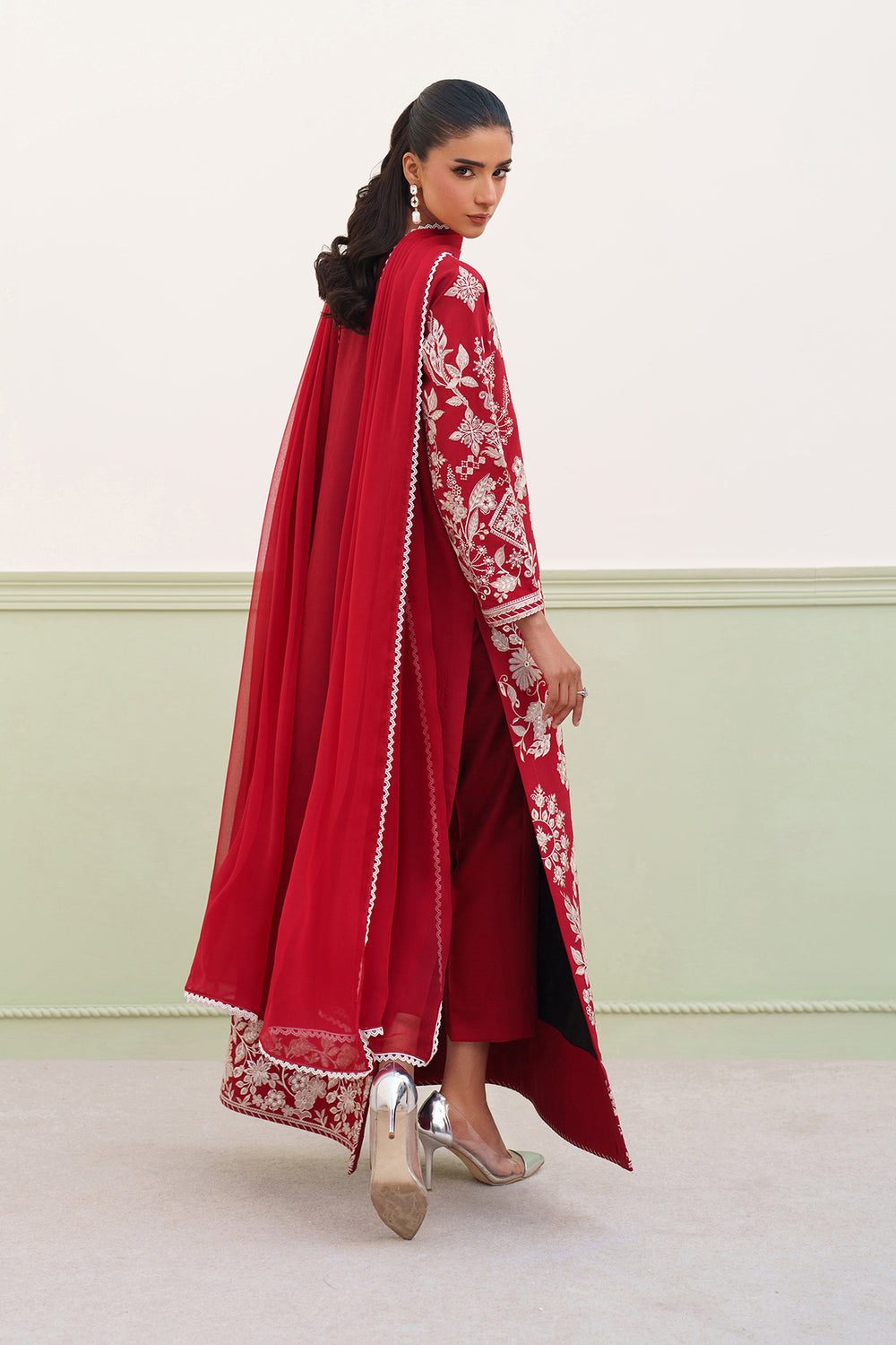 Baroque | Formals Collection | EMBROIDERED RAW SILK UF-4386 by Baroque - Designer Dress  - Type : Ladies Clothes - Available at Libayah - 100% Original 