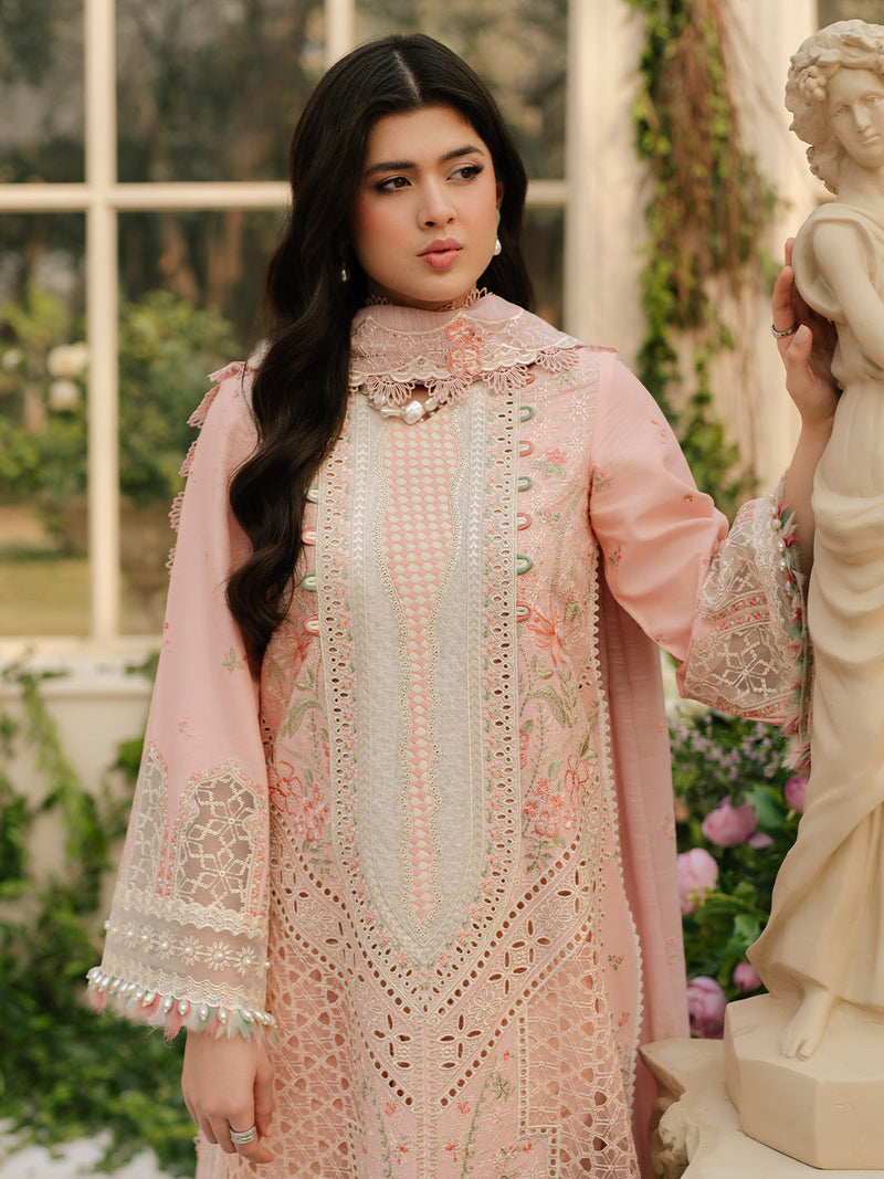 Bin Ilyas | Freesia Embroidered Lawn 25 | 101 - A by Bin Ilyas - Designer Dress - Type: Ladies Clothes - Available at Libayah - 100% Original