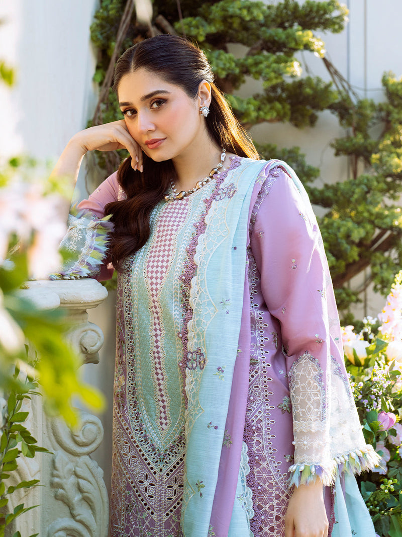 Bin Ilyas | Freesia Embroidered Lawn 25 | 101 - B by Bin Ilyas - Designer Dress - Type: Ladies Clothes - Available at Libayah - 100% Original