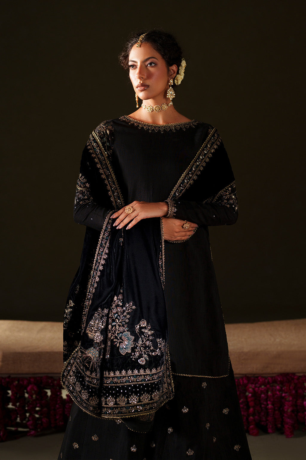 Iznik | Velvet 25 | IV-72 Embroidered Velvet by Iznik - Designer Dress - Type : Ladies Clothes - Available at Libayah - 100% Original 