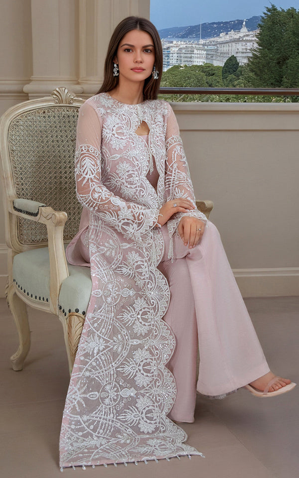 Threads and Motifs | Formal Dresses 25 | NET EMBROIDERED JACKET by Threads and Motifs - Designer Dress  - Type : Ladies Clothes - Available at Libayah - 100% Original 