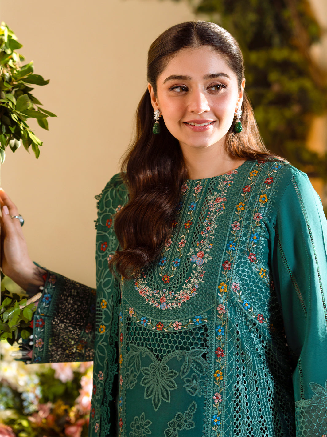 Bin Ilyas | Freesia Embroidered Lawn 25 | 102 - A by Bin Ilyas - Designer Dress - Type: Ladies Clothes - Available at Libayah - 100% Original