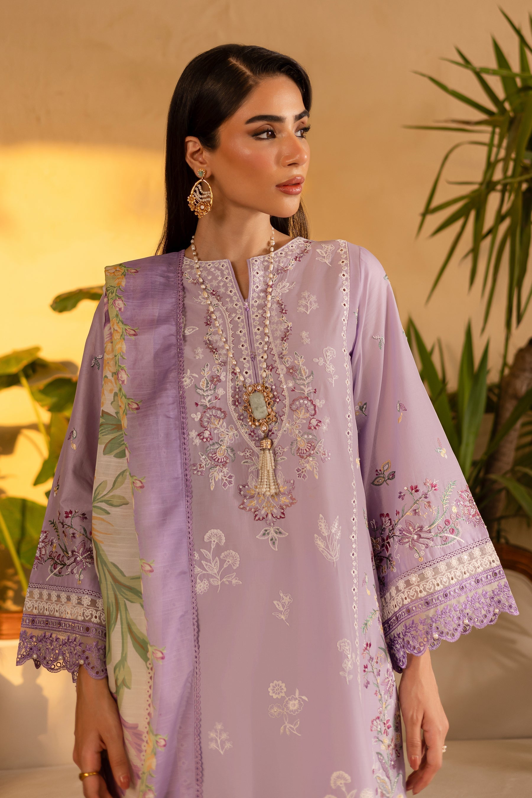 Batik | Nyra Embroidered Summer Solids | Rufna by Batik - Designer Dress - Type: Ladies Clothes - Available at Libayah - 100% Original