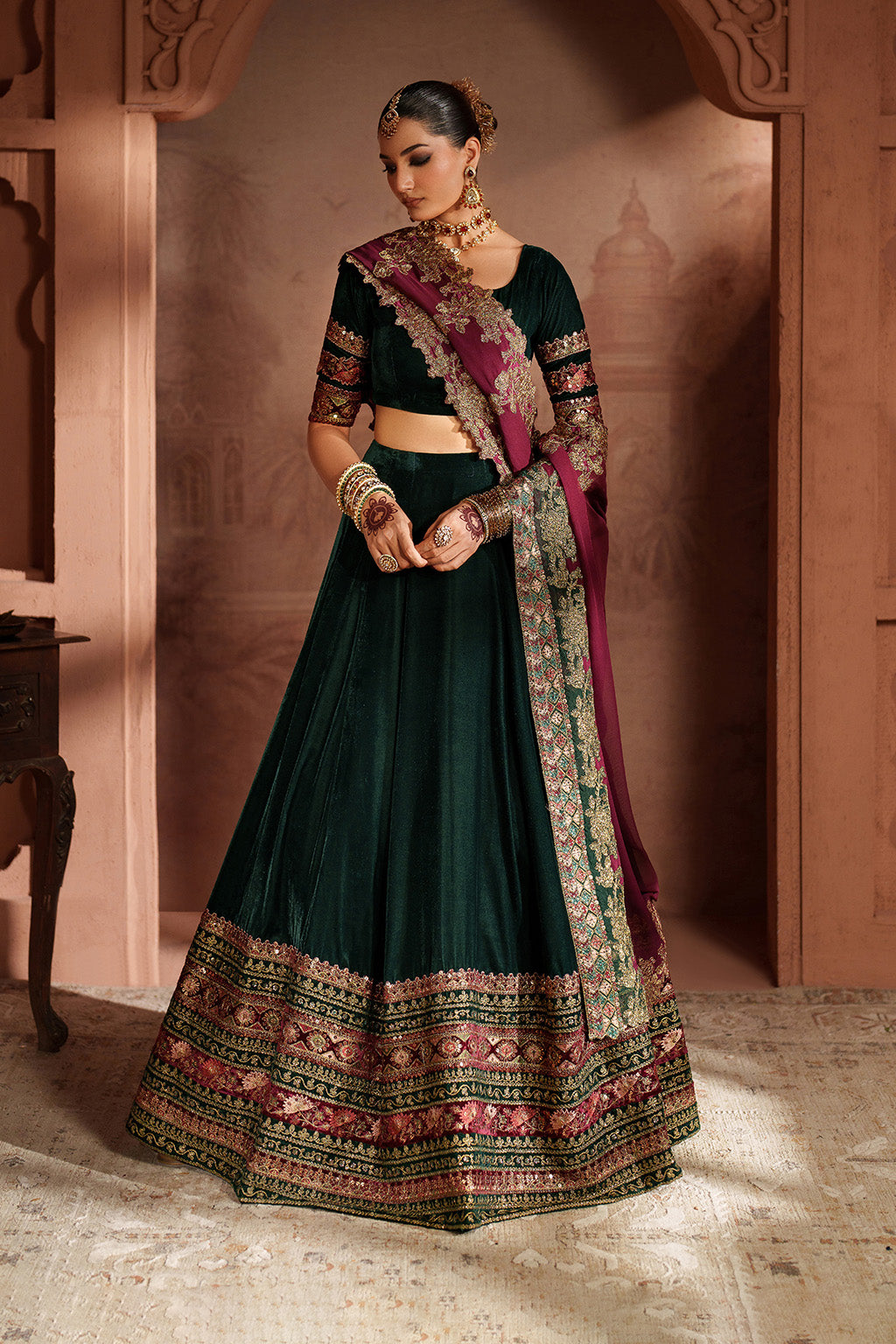 Iznik | Velvet 25 | IV-65 Embroidered Velvet by Iznik - Designer Dress - Type : Ladies Clothes - Available at Libayah - 100% Original 