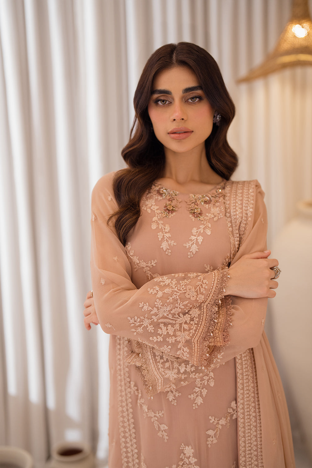 Azure | Ensembles | Beige Bliss by Azure - Designer Dress  - Type : Ladies Clothes - Available at Libayah - 100% Original 