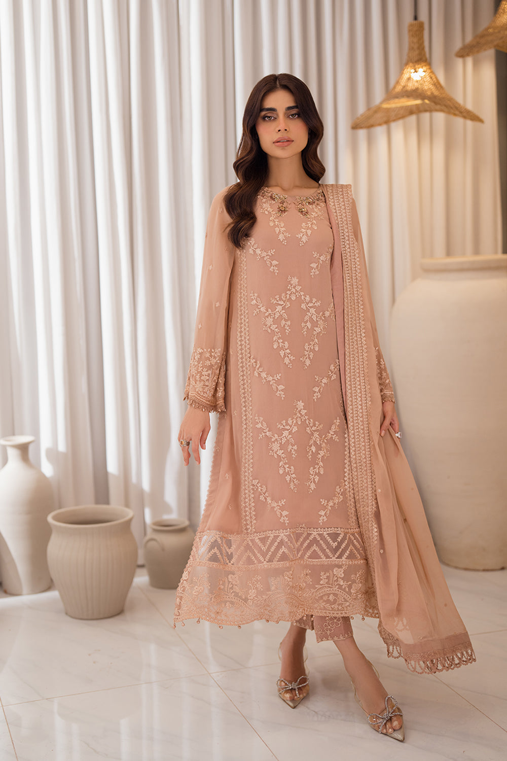 Azure | Luxe Formals | Beige Bliss by Azure - Designer Dress - Type: Ladies Clothes - Available at Libayah - 100% Original