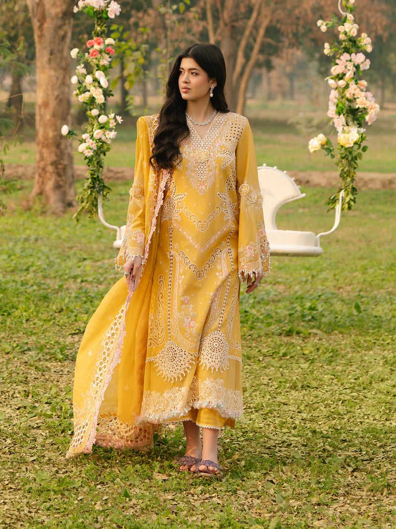 Bin Ilyas | Freesia Embroidered Lawn 25 | 104 - A by Bin Ilyas - Designer Dress - Type: Ladies Clothes - Available at Libayah - 100% Original