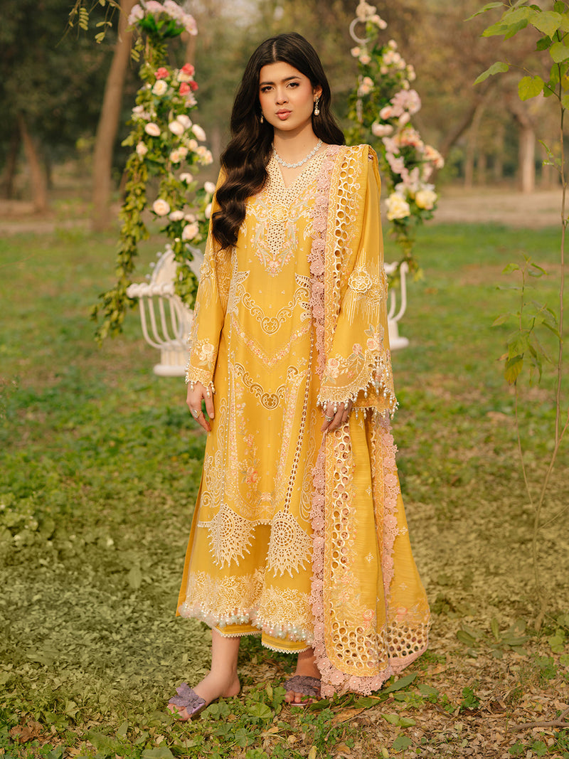 Bin Ilyas | Freesia Embroidered Lawn 25 | 104 - A by Bin Ilyas - Designer Dress - Type: Ladies Clothes - Available at Libayah - 100% Original