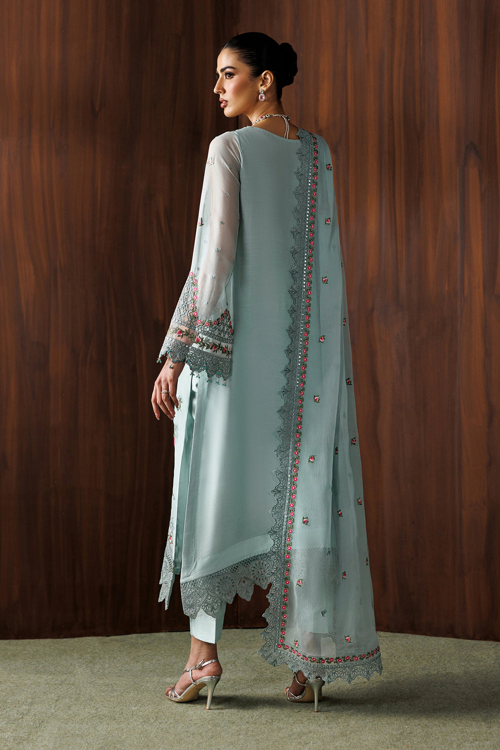 Baroque | Formals Collection | EMBROIDERED CHIFFON UF-4438 by Baroque - Designer Dress  - Type : Ladies Clothes - Available at Libayah - 100% Original 
