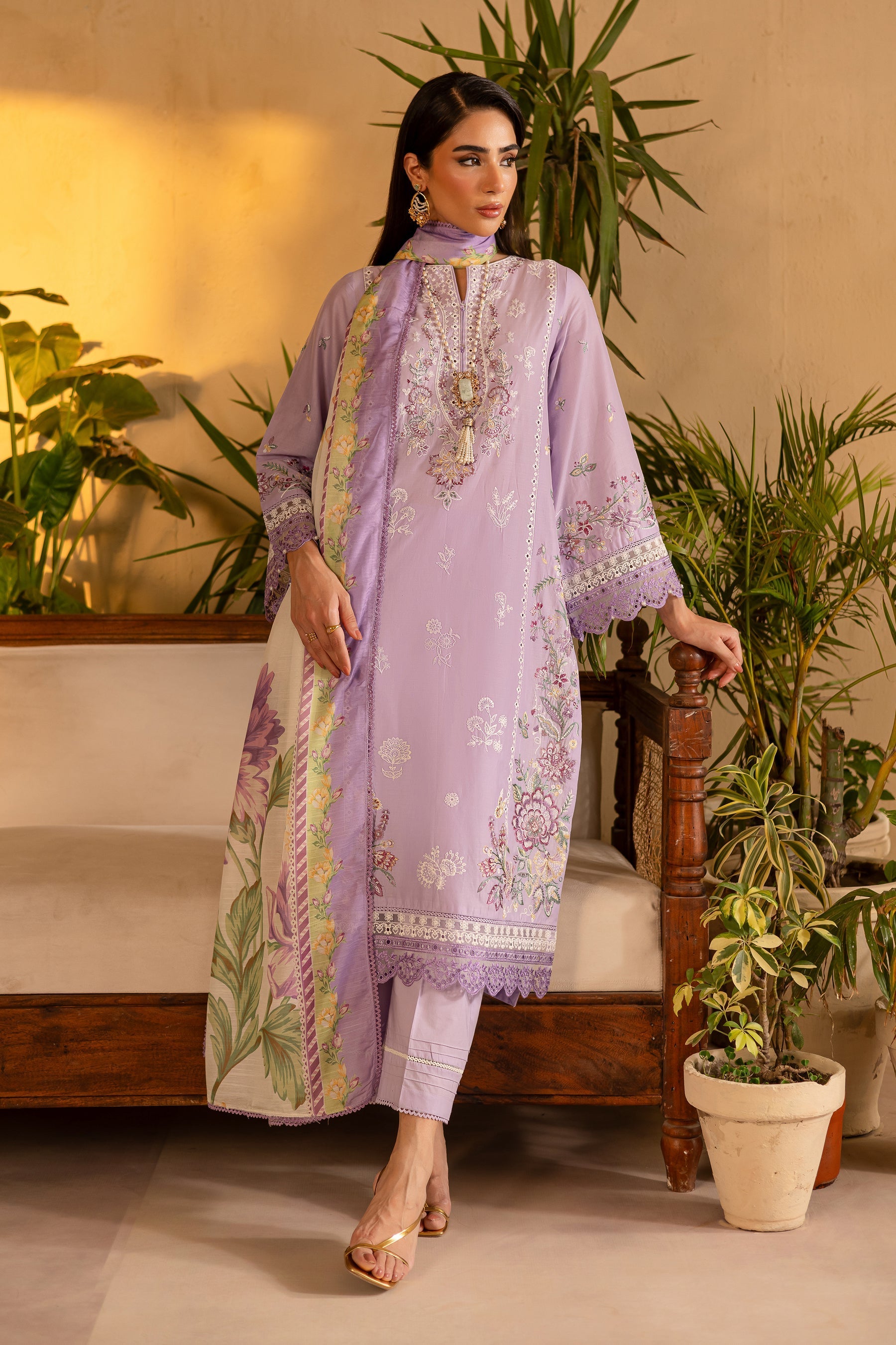 Batik | Nyra Embroidered Summer Solids | Rufna by Batik - Designer Dress - Type: Ladies Clothes - Available at Libayah - 100% Original