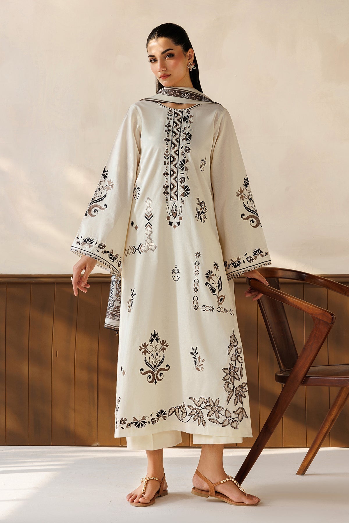 Baroque | Luxury Summer Pret | UF-4504 by Baroque - Designer Dress  - Type : Ladies Clothes - Available at Libayah - 100% Original 