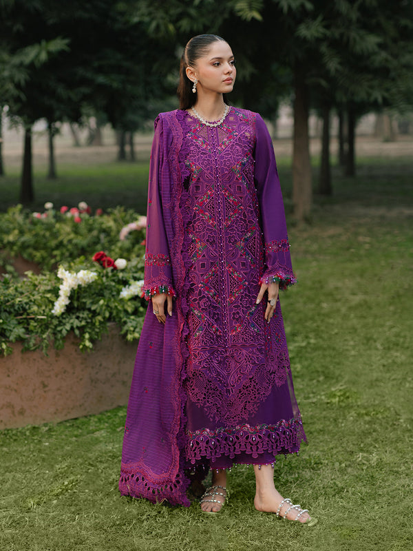Bin Ilyas | Freesia Embroidered Lawn 25 | 105 - B by Bin Ilyas - Designer Dress - Type: Ladies Clothes - Available at Libayah - 100% Original