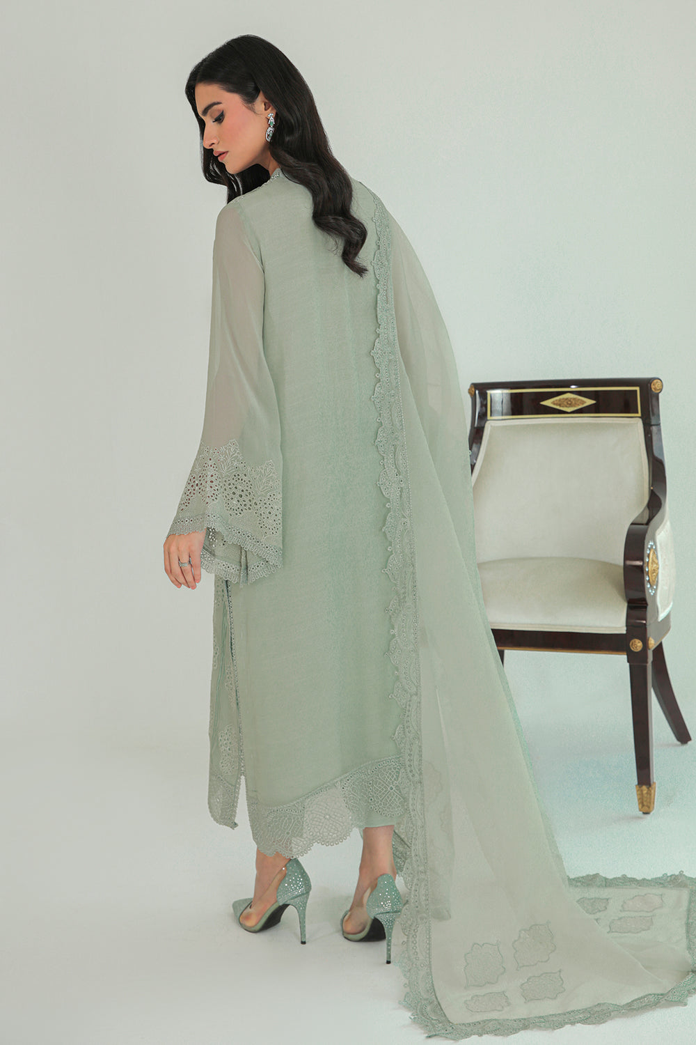 Baroque | Formals Collection | EMBROIDERED CHIFFON UF-234 by Baroque - Designer Dress  - Type : Ladies Clothes - Available at Libayah - 100% Original 