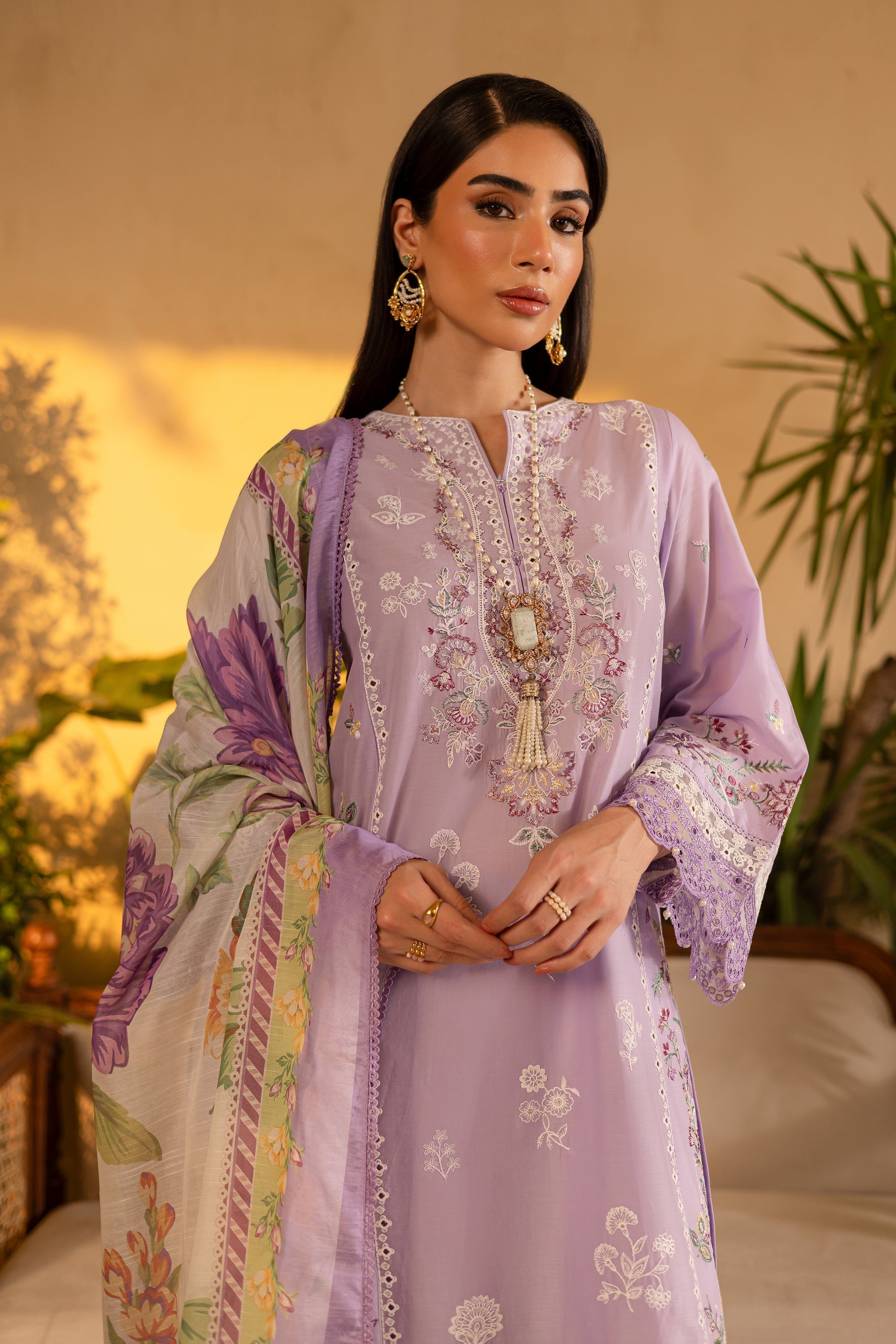 Batik | Nyra Embroidered Summer Solids | Rufna by Batik - Designer Dress - Type: Ladies Clothes - Available at Libayah - 100% Original